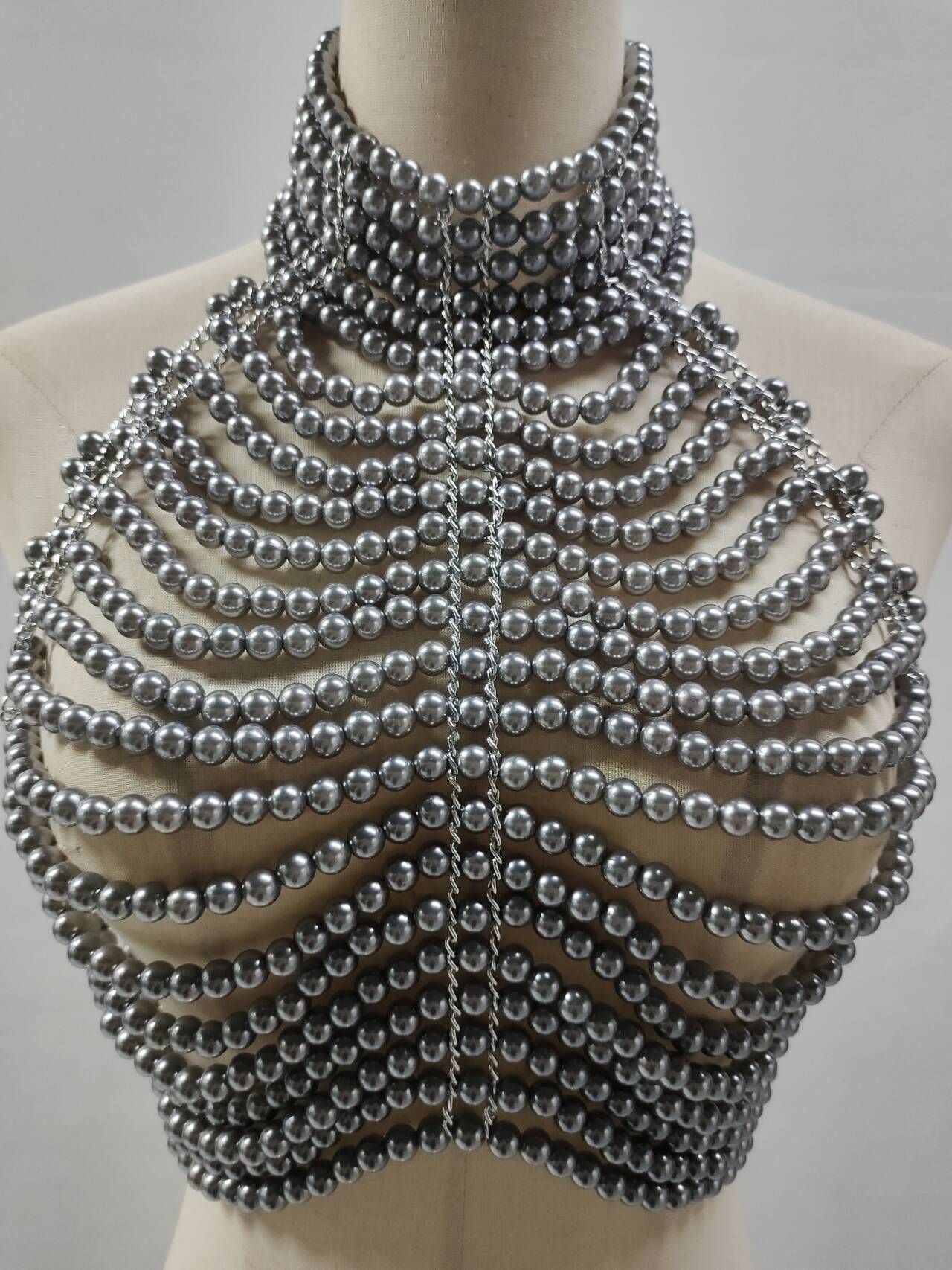 Body Jewelry For Backless Dress - 여성용 탱크 탑 파일 칼라 민소매