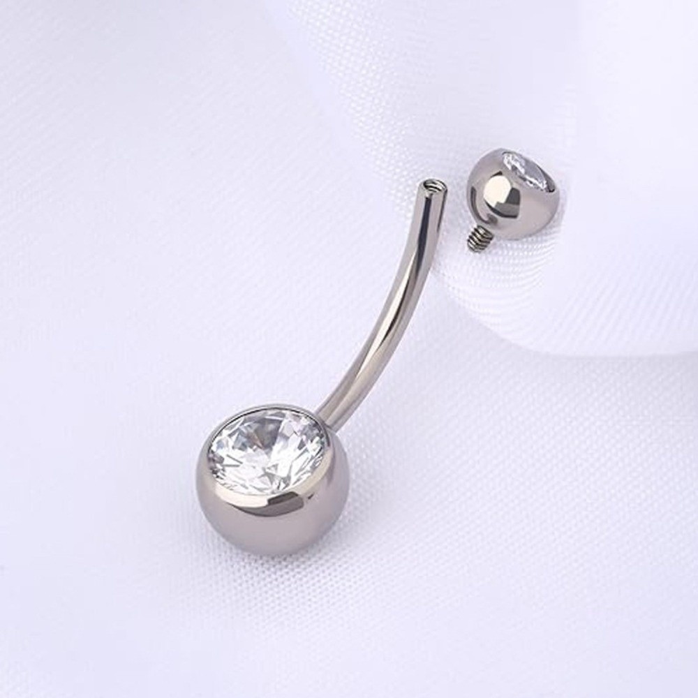Body Jewelry Titanium - 고품질 티타늄 소재 배꼽 링 곡선형