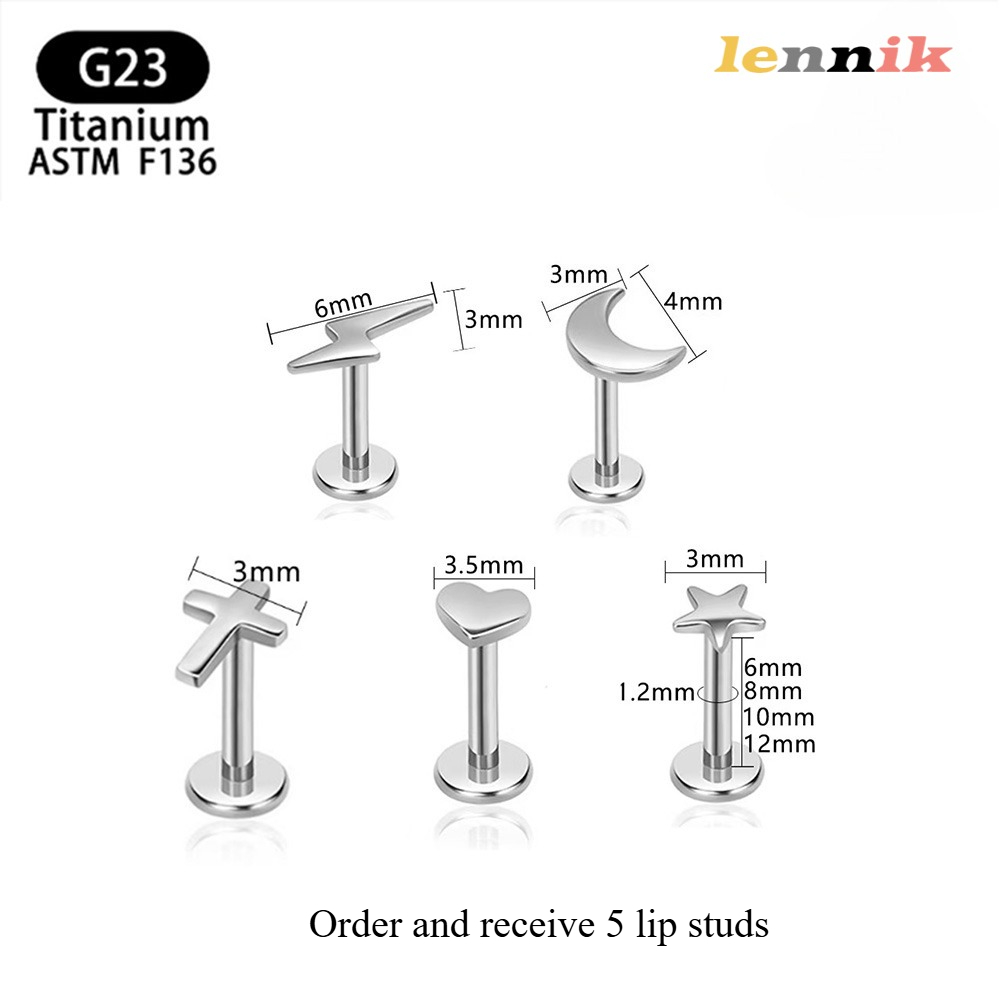 Body Jewelry Titanium - LENNIK F136 티타늄 합금 크로스 하트