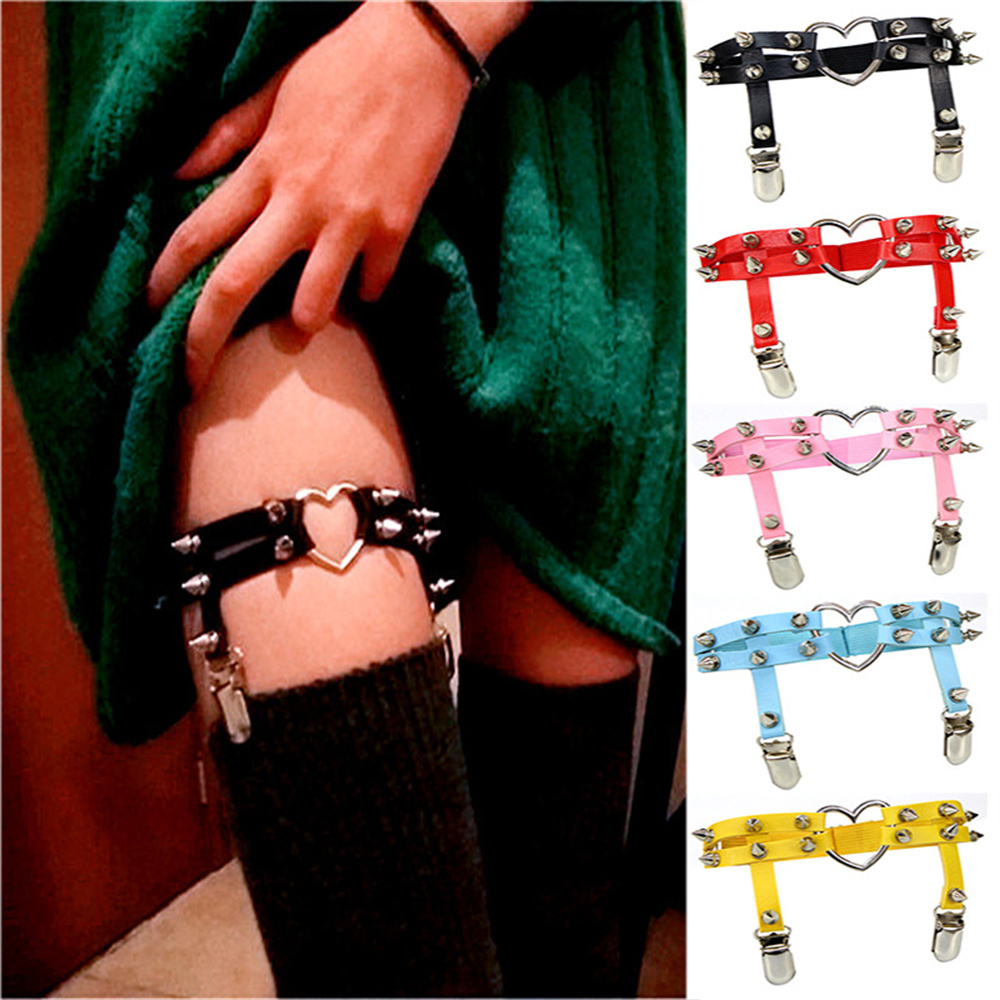 Body Jewelry Ends - 1Pcs 여성 펑크 고스 하트 PU