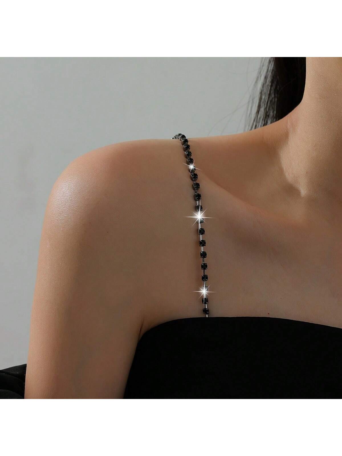 Body Jewelry Bra - 우아한 조절 가능한 라인스톤 브라 스트랩,