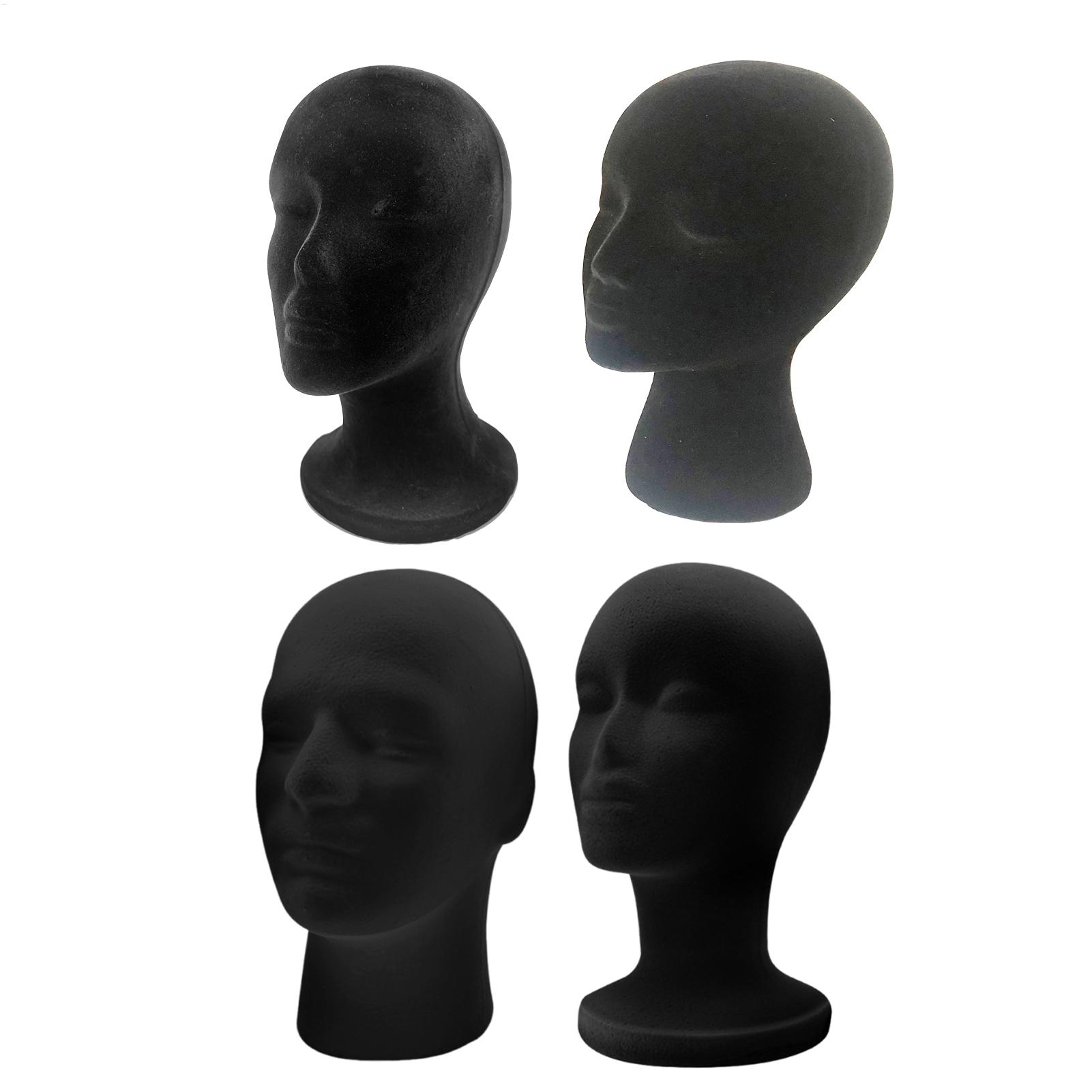 Body Jewelry Display Ideas - 블랙 마네킹 헤드 폼 벨벳 마네킹