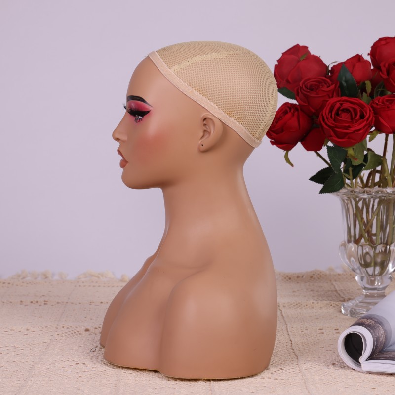 빨간색 아이섀도우와 속눈썹이 있는 PVC 하프 바디 마 - Body Jewelry Stores 리뷰 및 가격