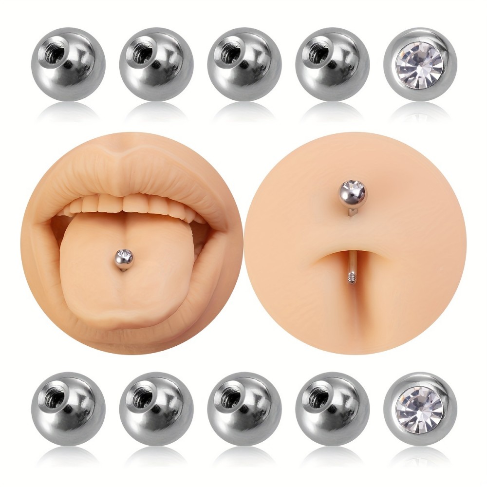 10pcs 피어싱 공 3mm 5mm 스테인레스 스틸 교 - Body Jewelry Stores 리뷰 및 가격