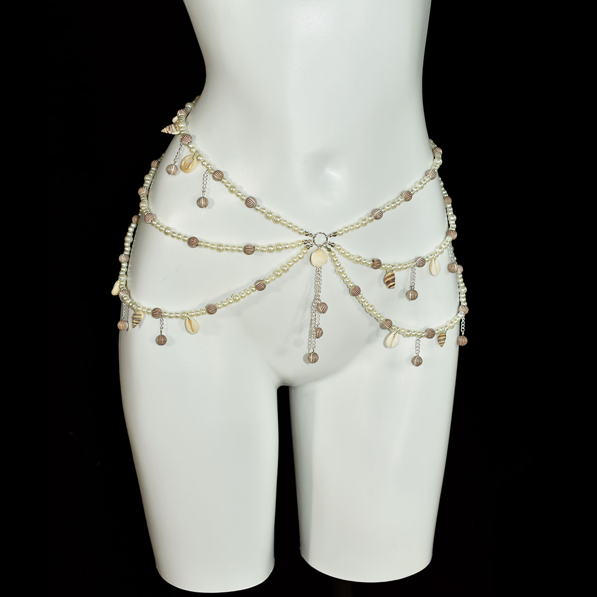 패션 모조 진주 브라 허리 스커트 수트 소라 불가사리  - Body Jewelry Bra 리뷰 및 가격