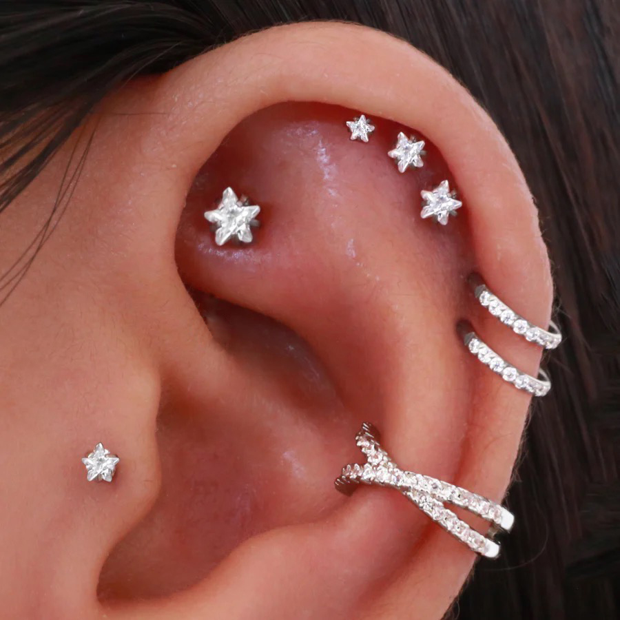 헬릭스 피어싱 스타 귀걸이 여성 1pc 트렌드 2023 - Body Jewelry Trend 리뷰 및 가격
