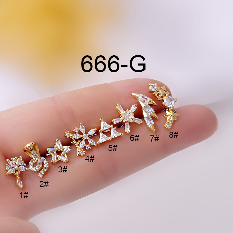 1 조각 피어싱 여성을위한 스테인레스 스틸 플라워 스터 - Body Jewelry Trend 리뷰 및 가격