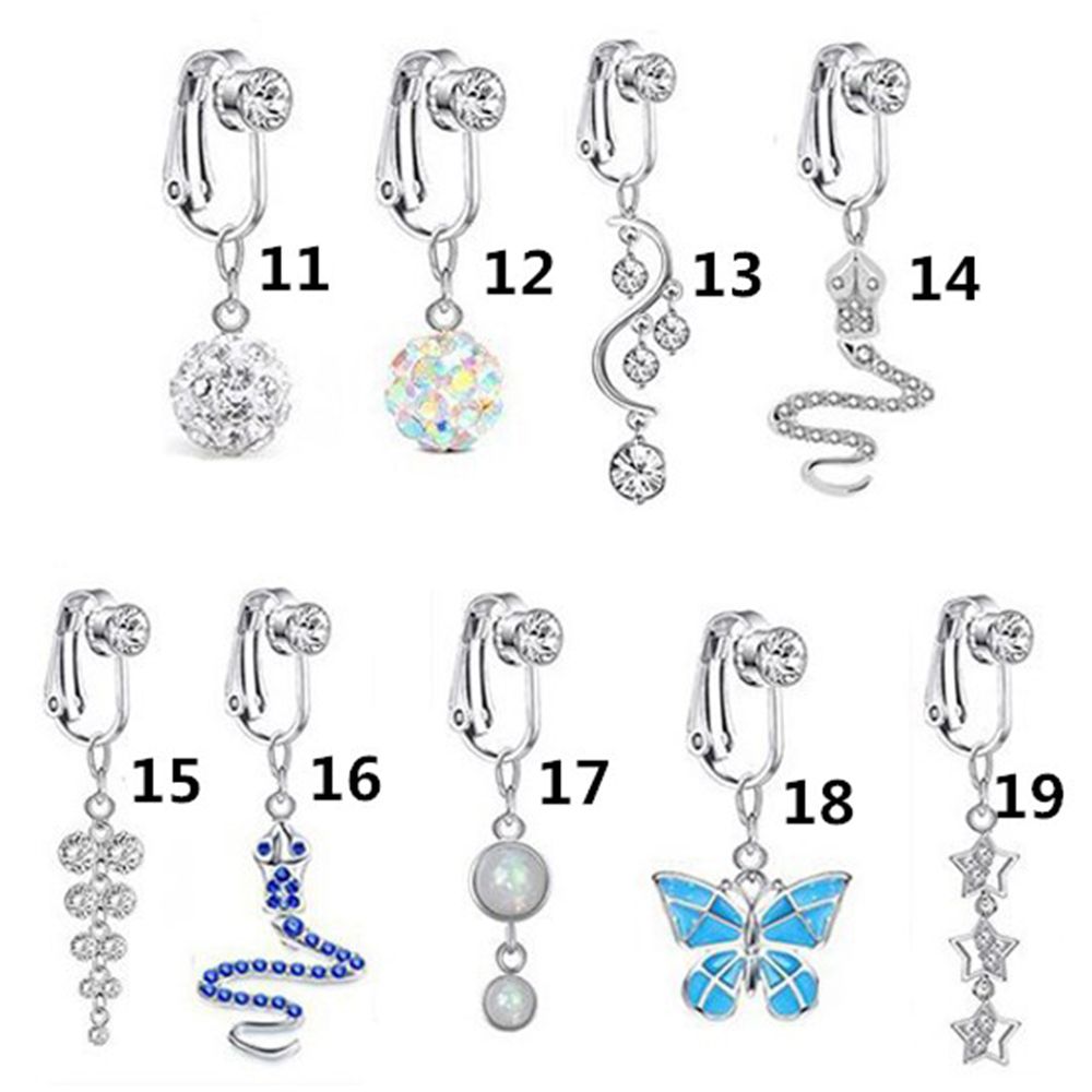 액세서리 클립 귀걸이 연골 클립 배꼽 링 가짜 배꼽 피 - Body Jewelry And Earrings 리뷰 및 가격