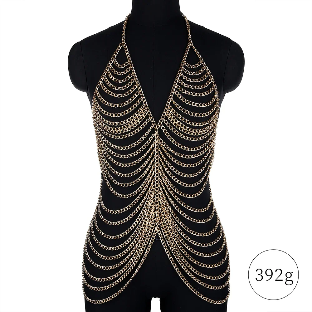 여성용 섹시한 메탈 바디 체인 드레스, 블링 나이트 클 - Body Jewelry For Backless Dress 리뷰 및 가격