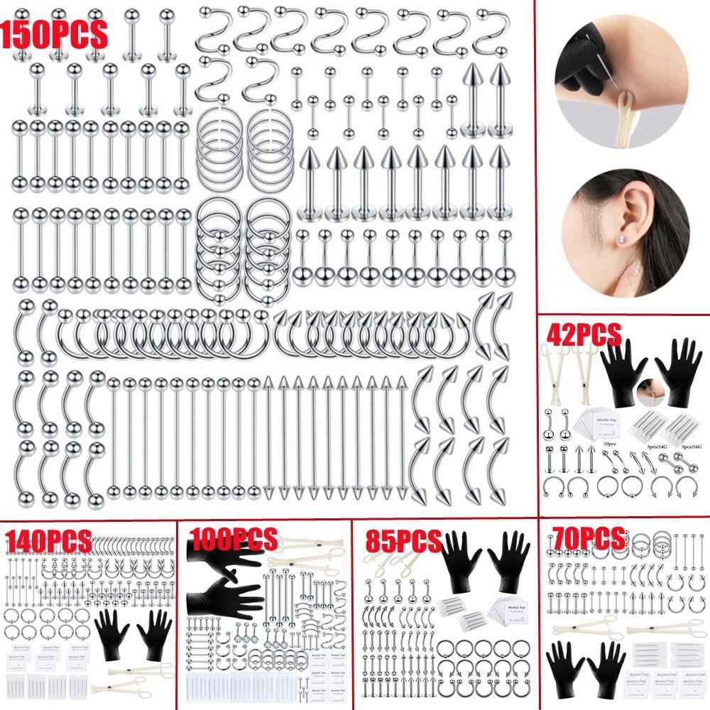 150/140/85/70/42개 바디 피어싱 키트 쥬얼 - Body Jewelry Tool 리뷰 및 가격