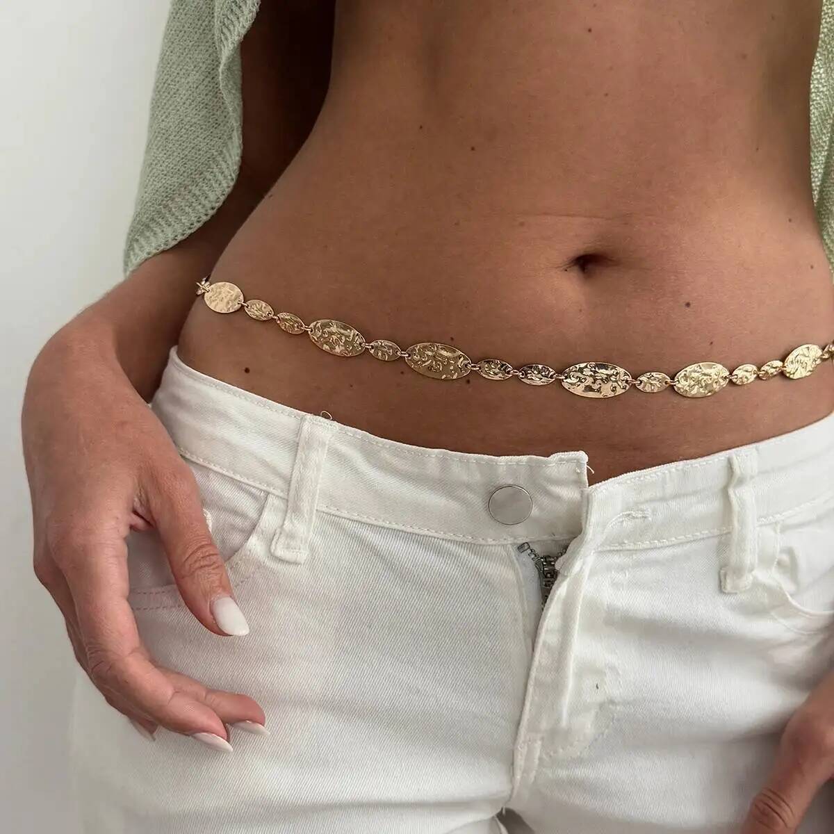 IngeSight.Z 심플 빈티지 접이식 금속 허리 벨 - Body Jewelry Trend 리뷰 및 가격