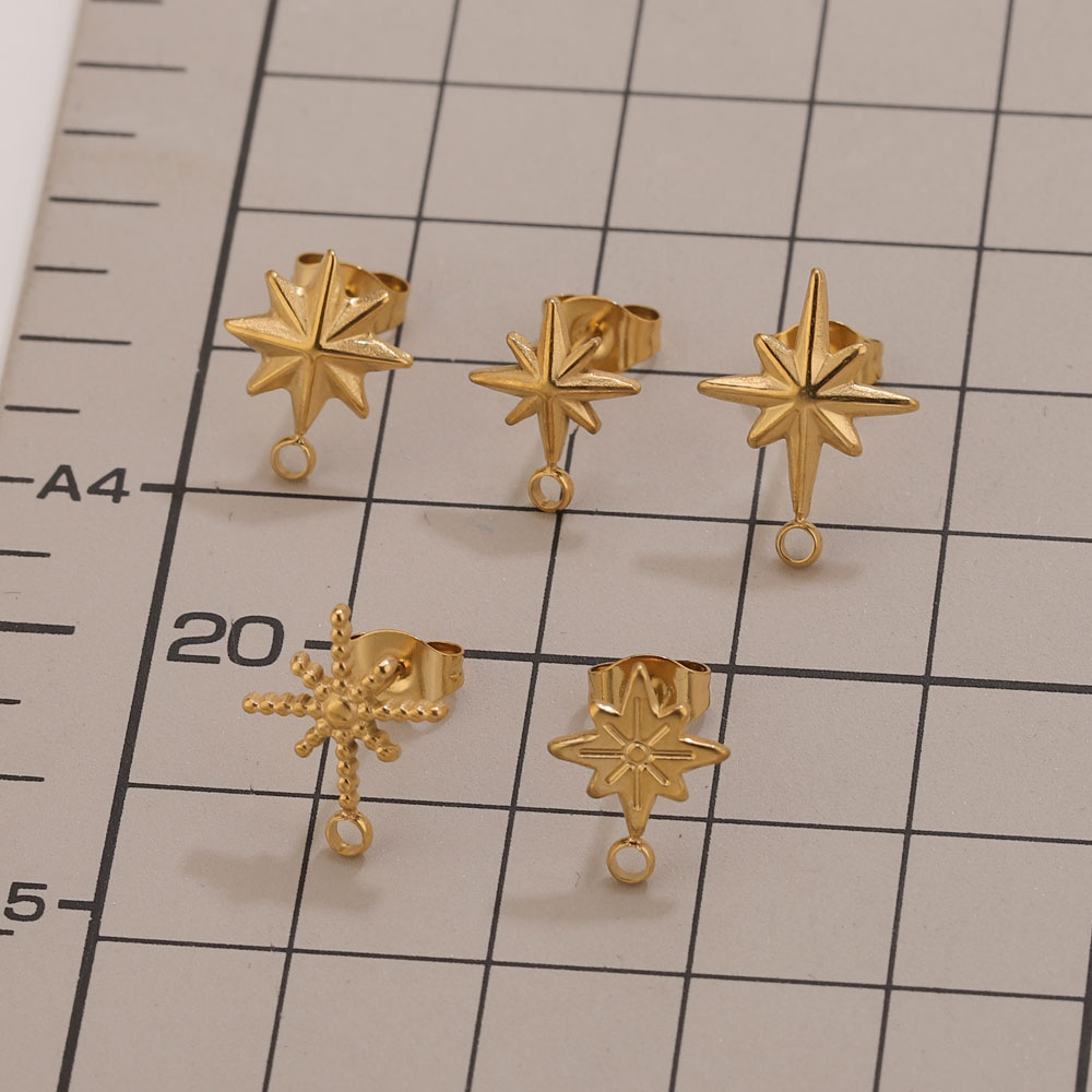 6개 스테인리스 스틸 별 모양 귀걸이 스터드, 귀걸이  - Body Jewelry Tool 리뷰 및 가격