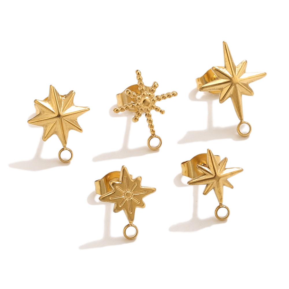 6개 스테인리스 스틸 별 모양 귀걸이 스터드, 귀걸이  - Body Jewelry Tool 리뷰 및 가격