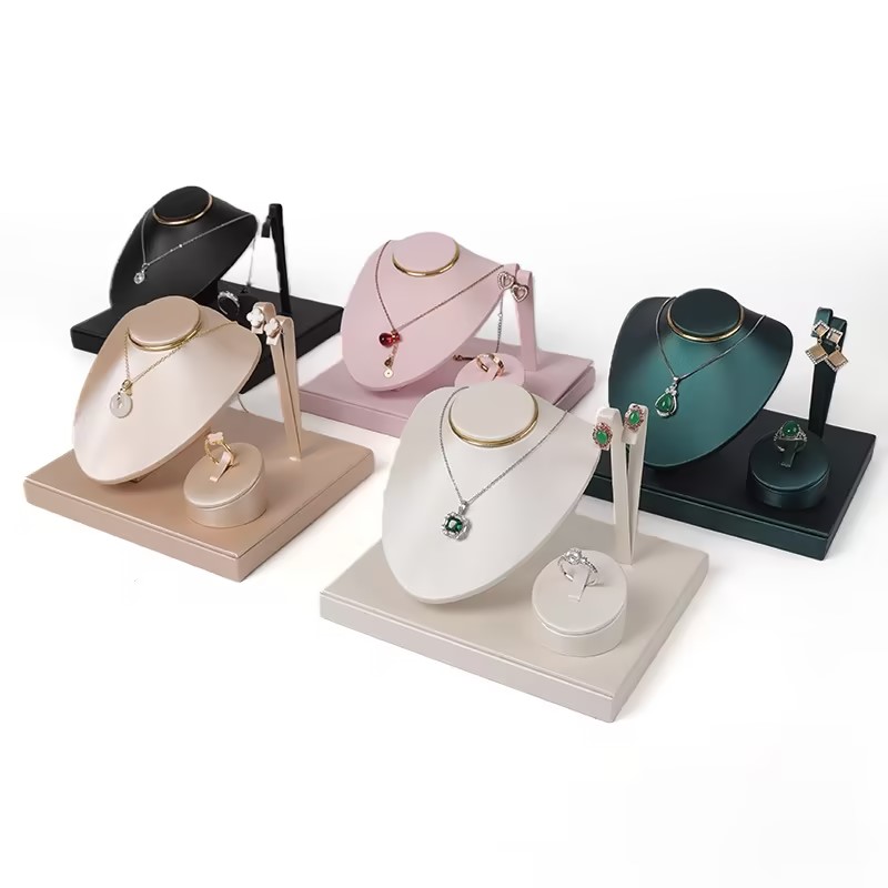 쥬얼리 디스플레이 스탠드 세트 PU 가죽 목걸이 버스트 - Body Jewelry Display Ideas 리뷰 및 가격