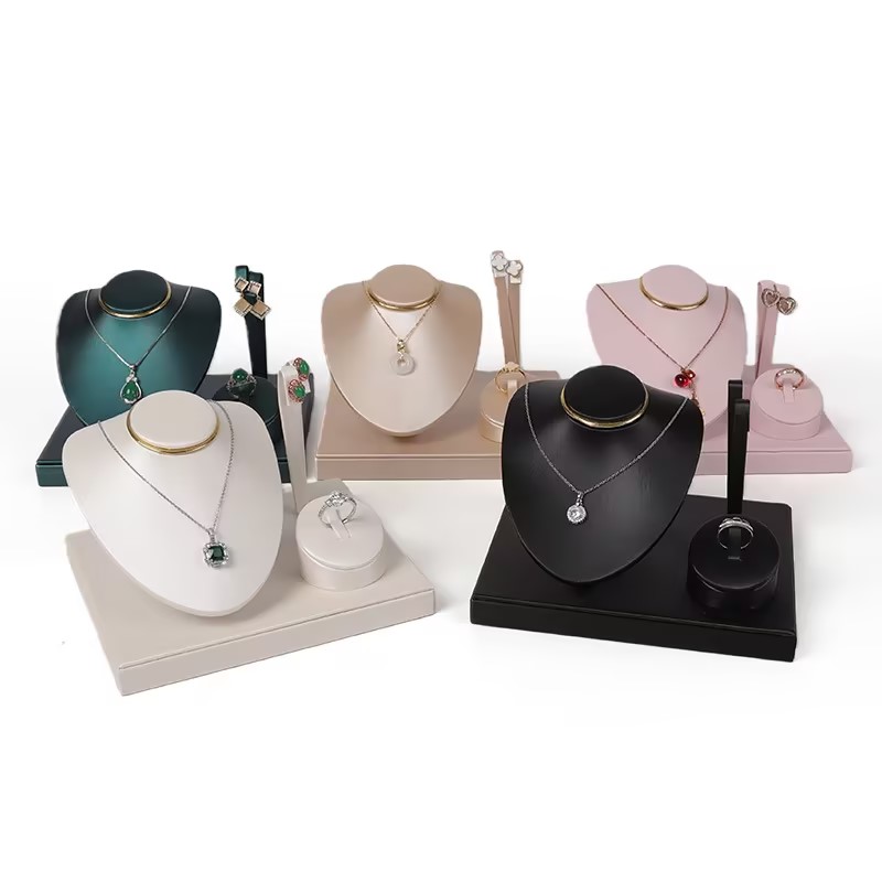 쥬얼리 디스플레이 스탠드 세트 PU 가죽 목걸이 버스트 - Body Jewelry Display Ideas 리뷰 및 가격