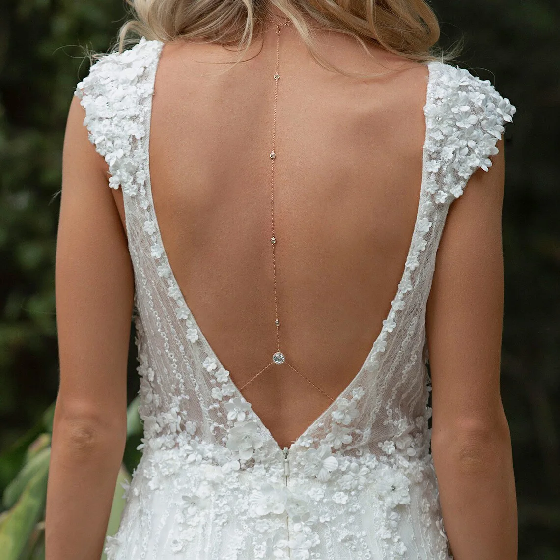 미니멀리스트 섬세한 싱글 크리스탈 백 드롭 바디 체인  - Body Jewelry For Backless Dress 리뷰 및 가격