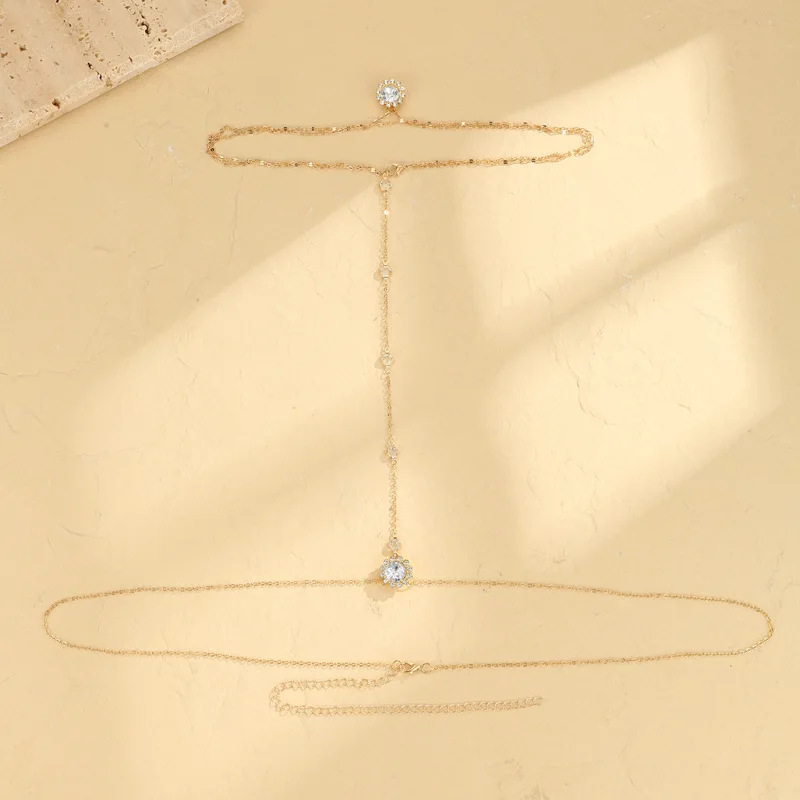 미니멀리스트 섬세한 싱글 크리스탈 백 드롭 바디 체인  - Body Jewelry For Backless Dress 리뷰 및 가격