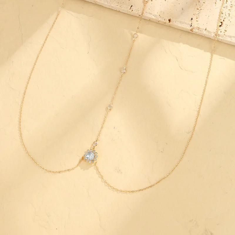 미니멀리스트 섬세한 싱글 크리스탈 백 드롭 바디 체인  - Body Jewelry For Backless Dress 리뷰 및 가격