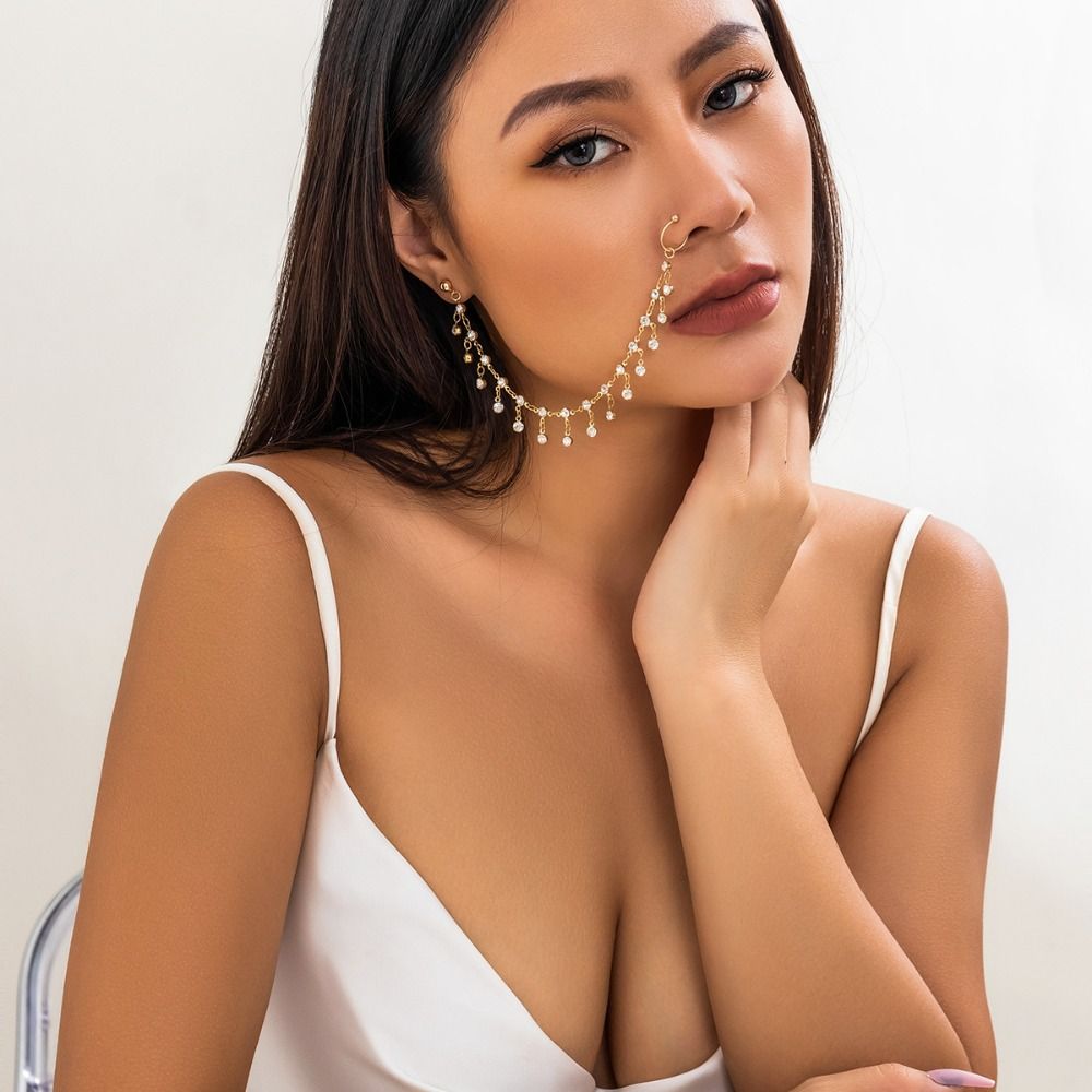벨리댄스 액세서리 귀걸이와 코링, 가짜 코 피어싱 클립 - Body Jewelry And Earrings 리뷰 및 가격