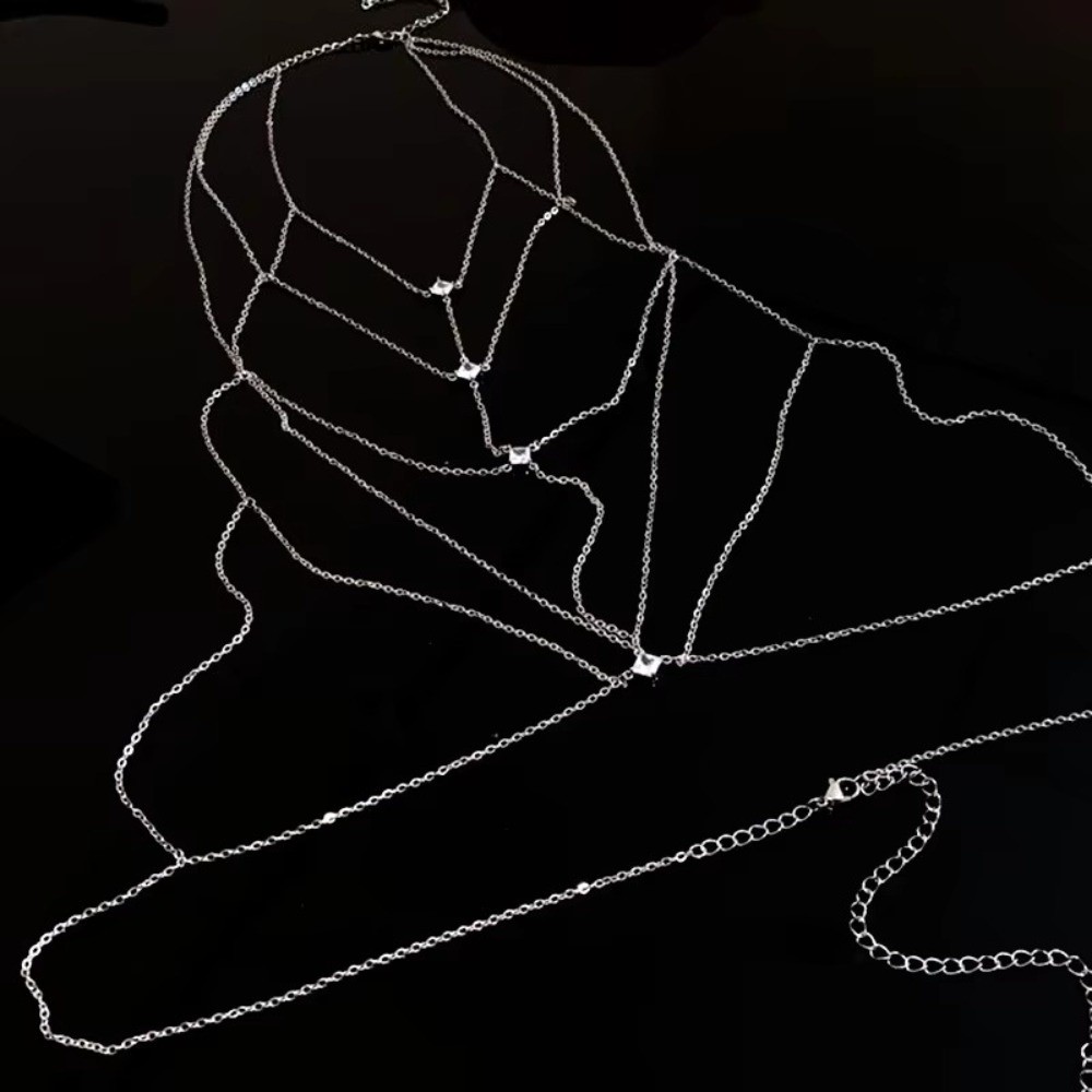 바디 주얼리 글리터 라인스톤 버스트 체인 멀티레이어 섹 - Body Jewelry Trend 리뷰 및 가격