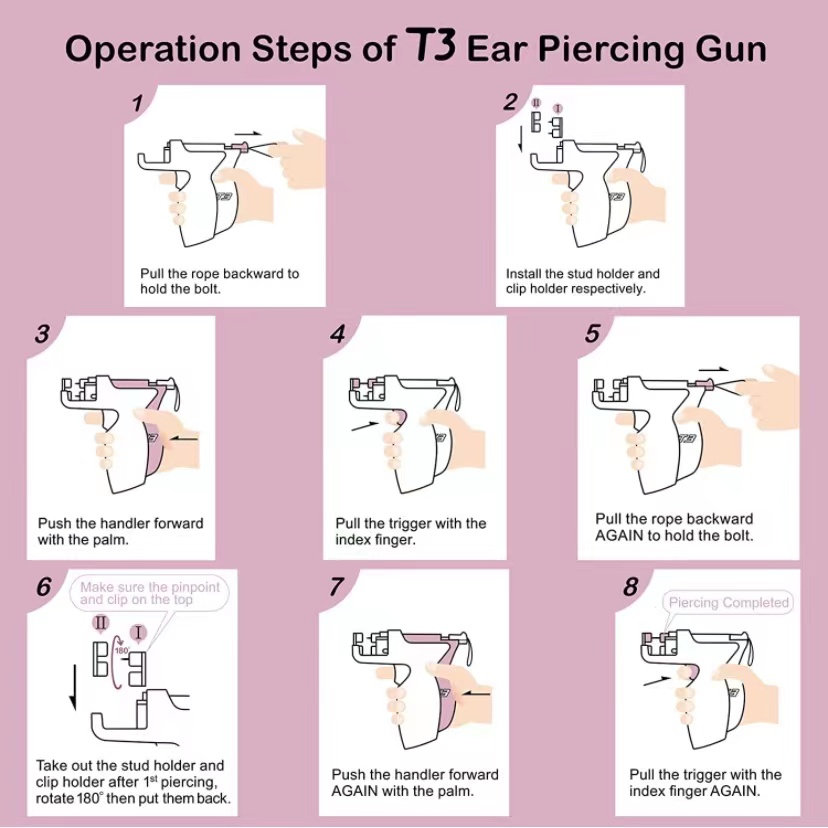 T3 귀 피어싱 총 키트 무균 피어싱 귀걸이 미용실 보 - Body Jewelry Stores 리뷰 및 가격