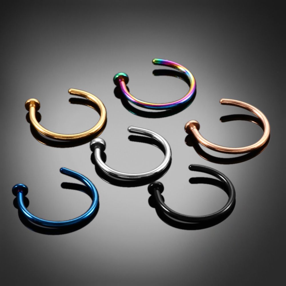 여성용 10개입 얇은 스테인리스 스틸 C형 후프 스터드 - Body Jewelry And Earrings 리뷰 및 가격