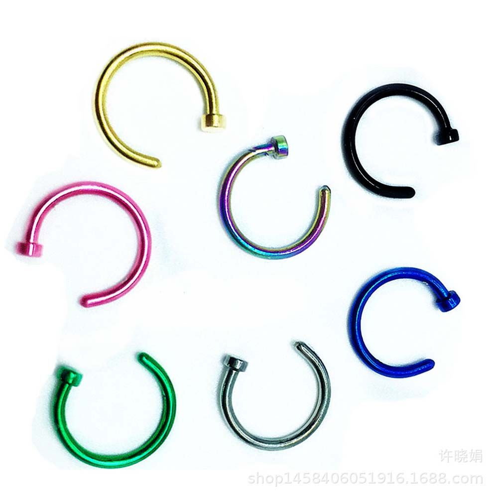 여성용 10개입 얇은 스테인리스 스틸 C형 후프 스터드 - Body Jewelry And Earrings 리뷰 및 가격