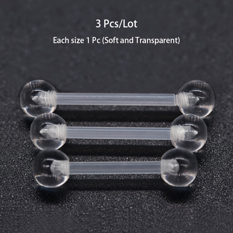 3 개/대 (각 크기 1 개) 부드러운 투명 보이지 않 - Body Jewelry Stores 리뷰 및 가격