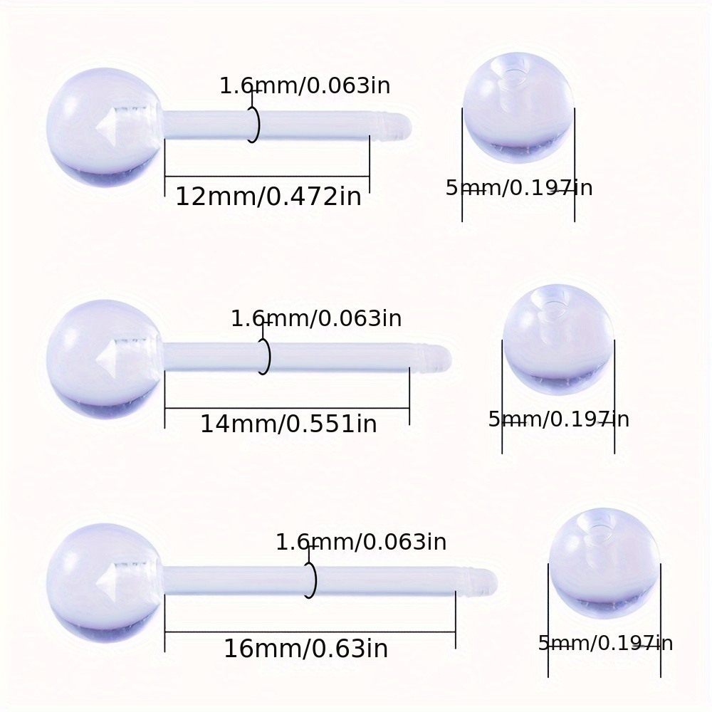 3 개/대 (각 크기 1 개) 부드러운 투명 보이지 않 - Body Jewelry Stores 리뷰 및 가격