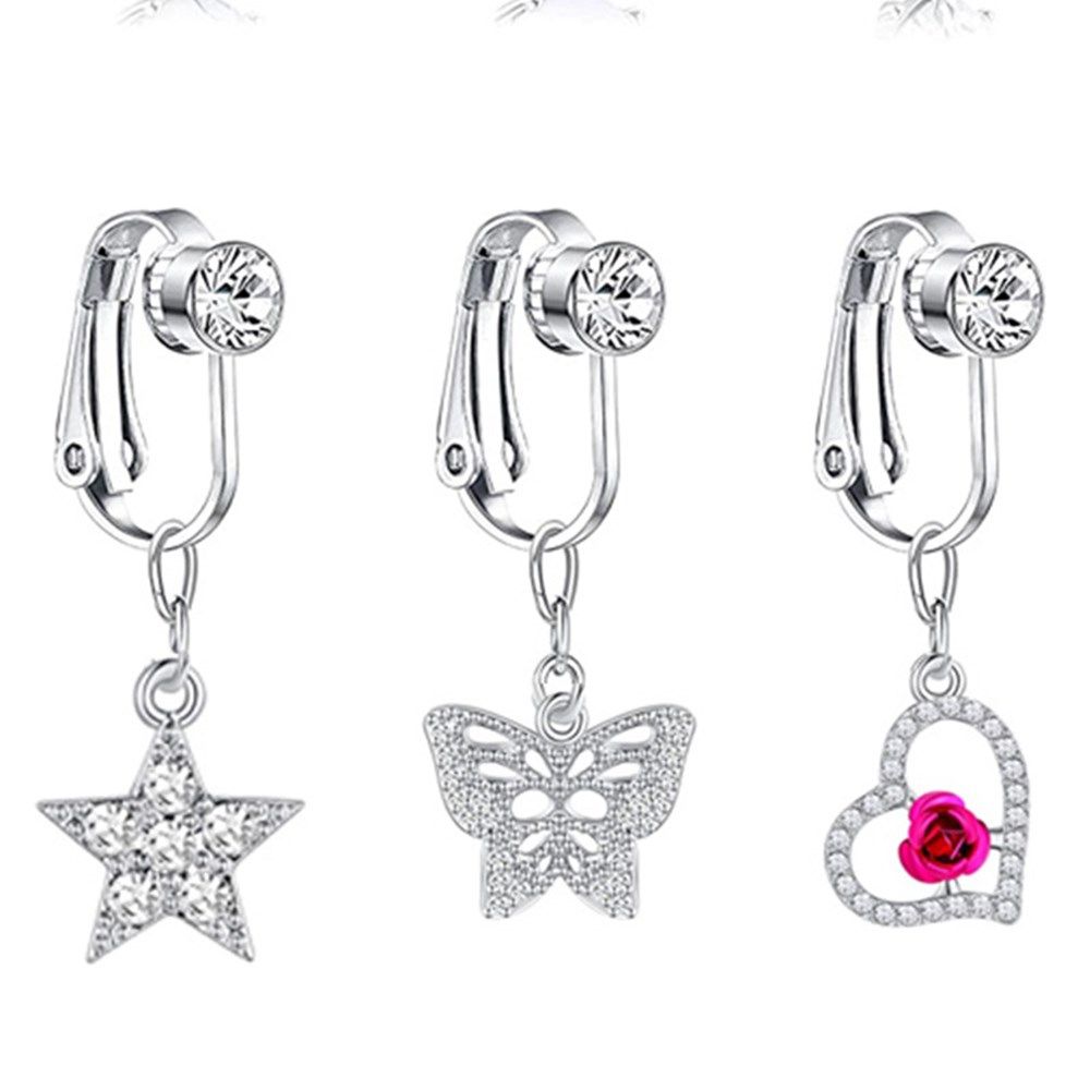 비치 액세서리 비 피어싱 클립 귀걸이 연골 클립 가짜  - Body Jewelry And Earrings 리뷰 및 가격