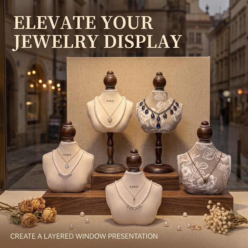빈티지 나무 목걸이 디스플레이 마네킹 스탠드 레이스 트 - Body Jewelry Display Ideas 리뷰 및 가격