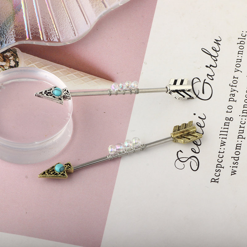 도매 2컬러 38mm 14g 산업용 바벨 애로우 신상  - Body Jewelry Co 리뷰 및 가격