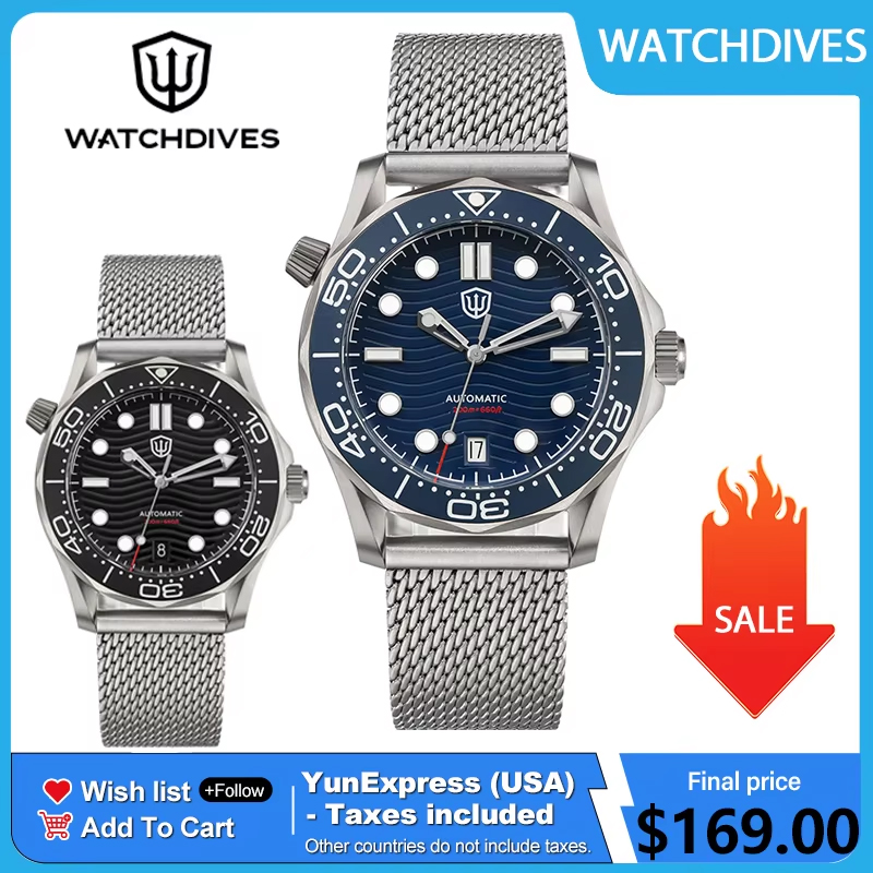 Watchdives WD007 39mm 다이브 시계 티 - Body Jewelry Titanium 리뷰 및 가격
