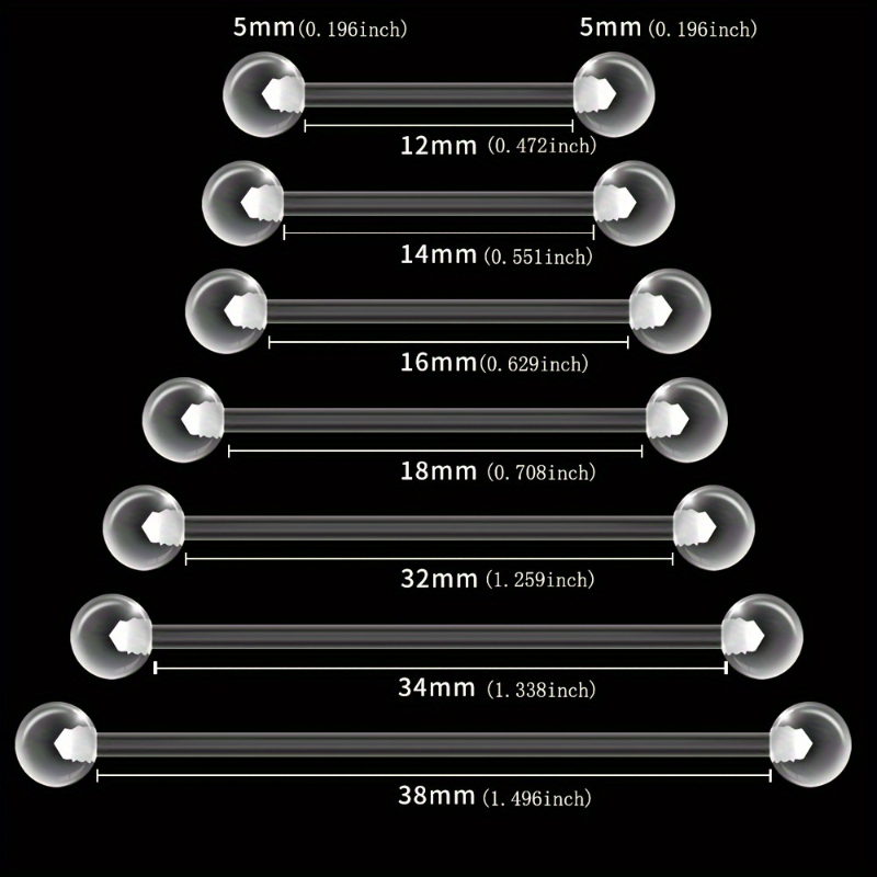 JKC Store 10pcs 아크릴 바벨 세트 혀 젖꼭 - Body Jewelry Stores 리뷰 및 가격