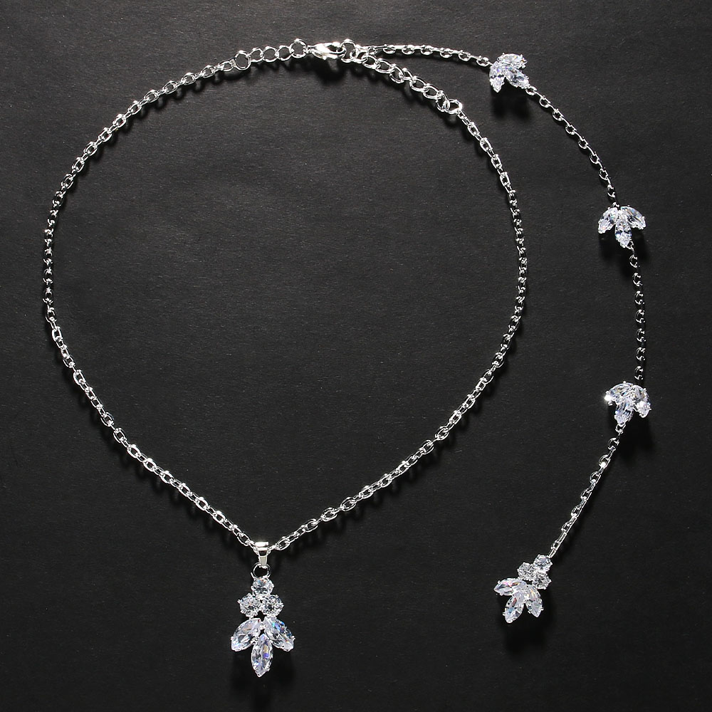 여성용 백드롭 목걸이 골드 크리스탈 리프 펜던트 신부용 - Body Jewelry For Backless Dress 리뷰 및 가격